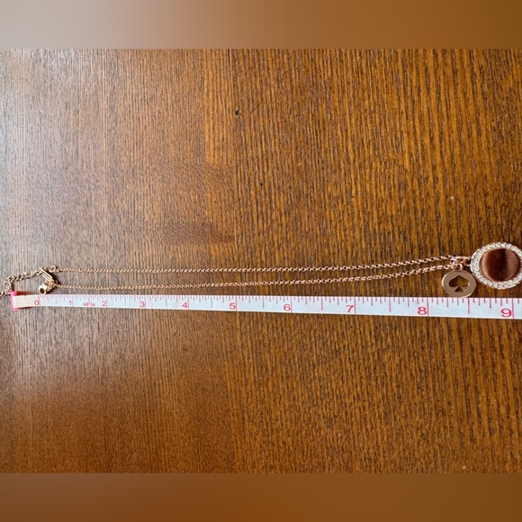 Kate Spade New York "Spot The Spade" Pave Pendant Necklace in Rose Gold NWT - Picture 9 of 13